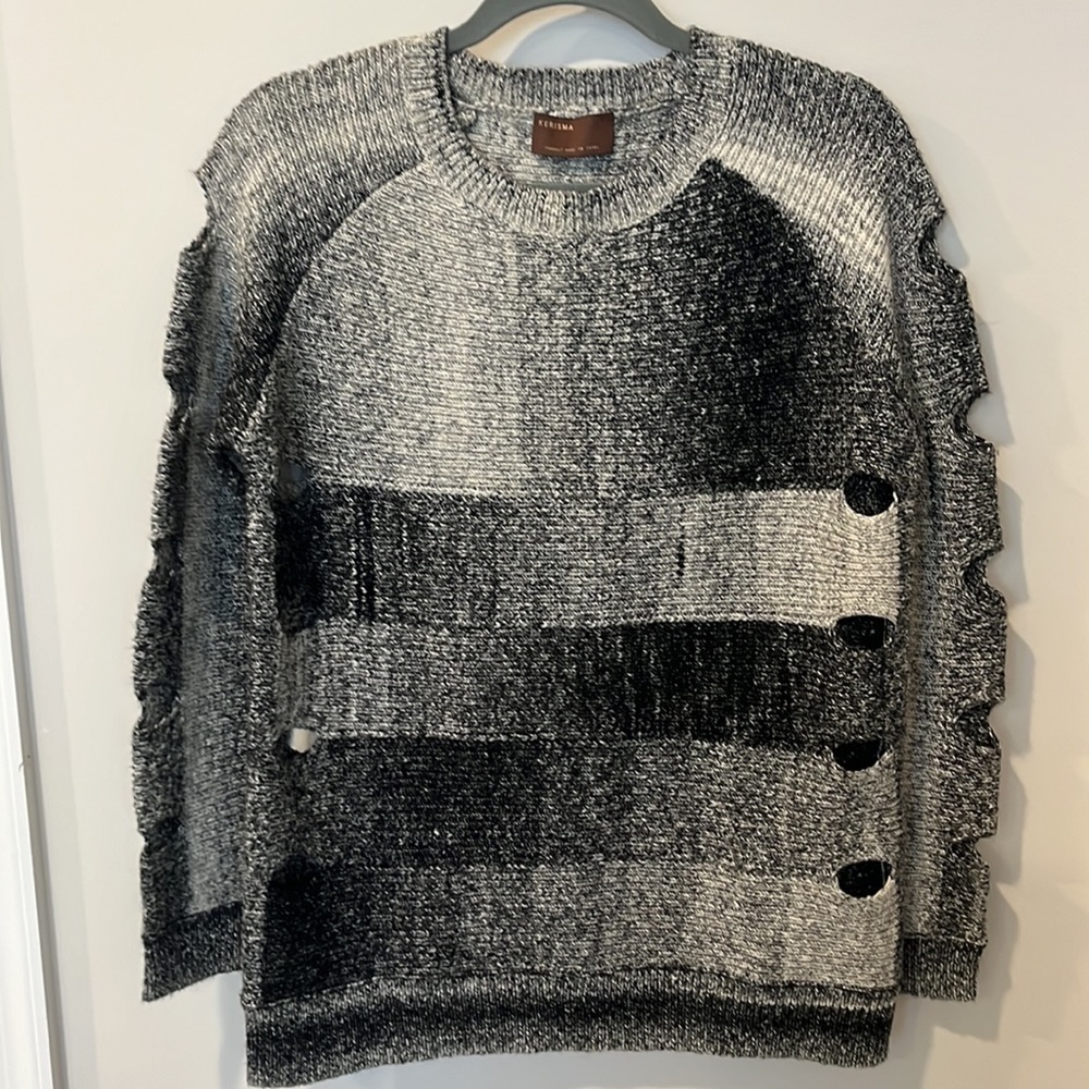 Anthropologie Kerisma Ombre Cutout Sweater